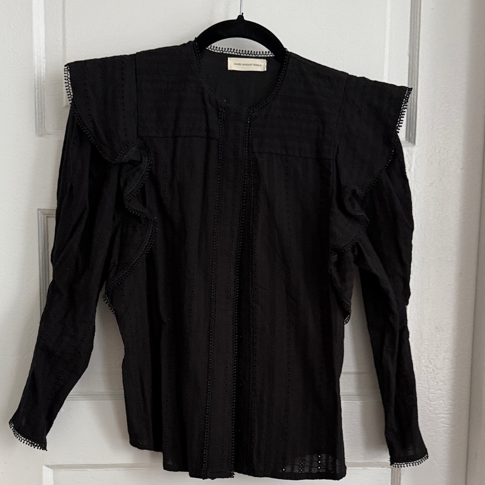 Isabel Marant Étoile Black Top with Lace Detail